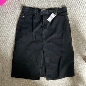 Mango Black Midi Skirt